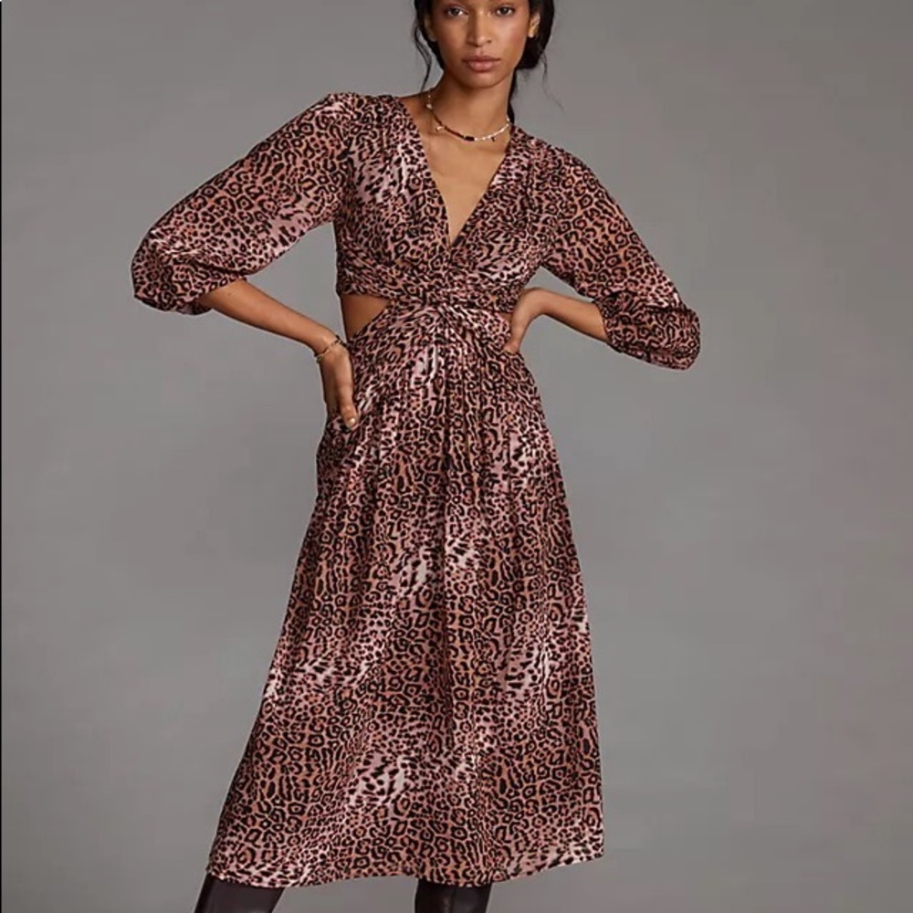 Ranna Gill Cut-Out Midi Dress XS
